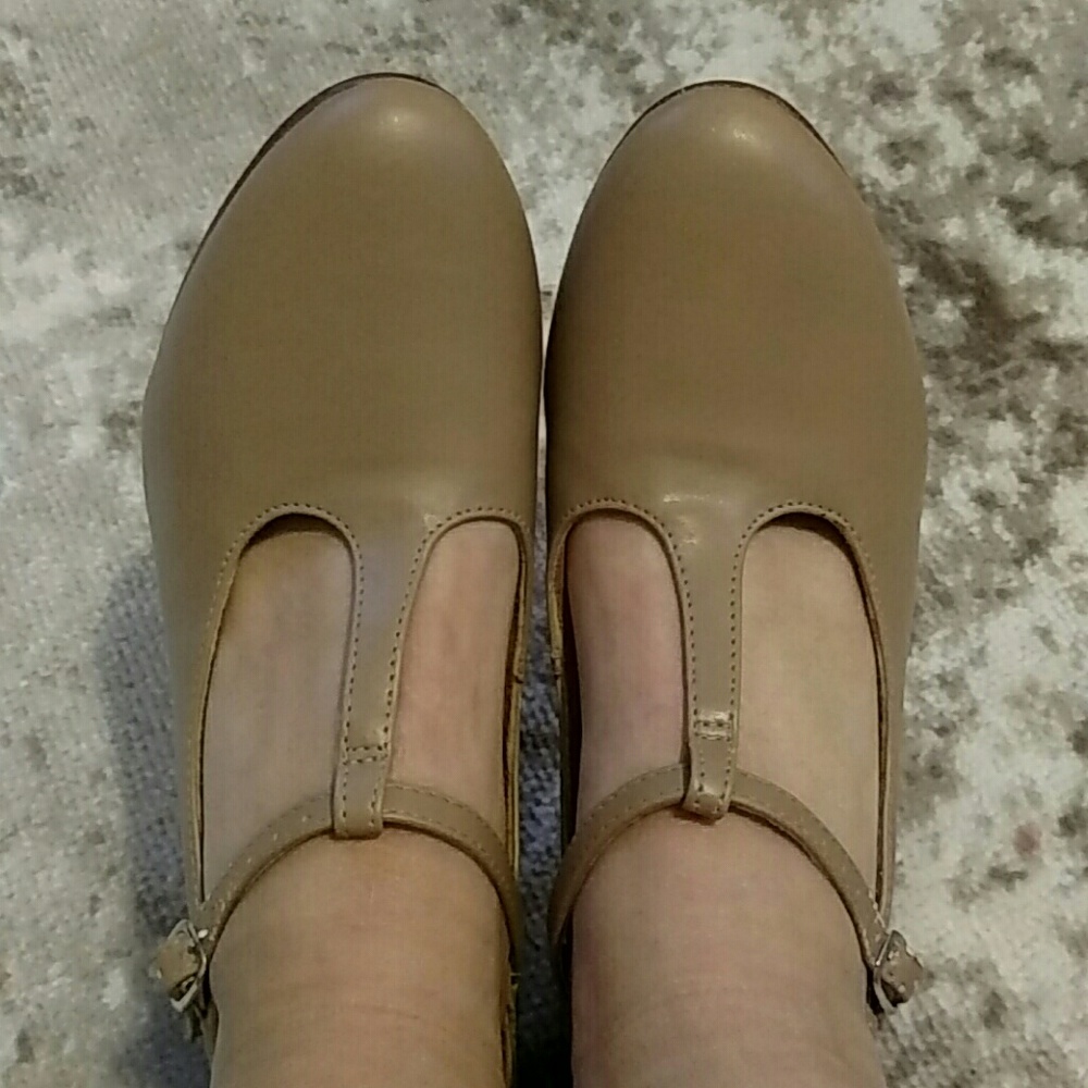 Beige dance heels in size 7.5